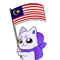 Kuala Lumpur Flag Sticker by Lucky Kat Studios