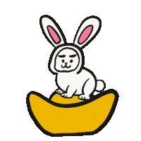 あけましておめでとう Year Of The Rabbit Sticker