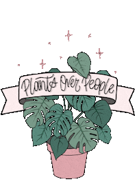 MelancholyMondays pink aesthetic sparkle plant Sticker