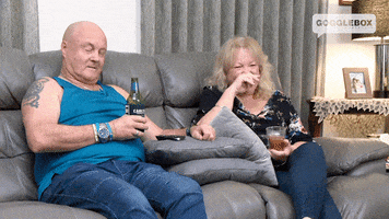 Couple Laughing GIF by Gogglebox Australia