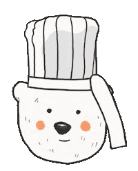 Polar Bear Chef Sticker by Rhiannon Kate