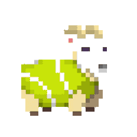 subpixel ball tennis ready goat Sticker