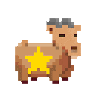subpixel star ready goat hollywood Sticker