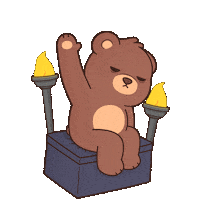 Teddy Bear Shut Up Sticker by BEARISH
