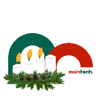 Christmas Candle Sticker by Maintech