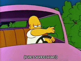 Driving Season 17 GIF by The Simpsons