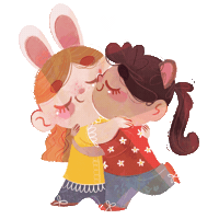 antofant love heart hug family Sticker