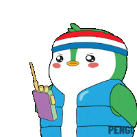 Lets Go Sticker by Pudgy Penguins