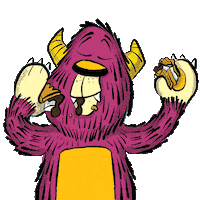 monstersrulebooks thumbs up eating eat monsters Sticker