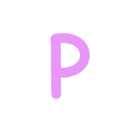 Pastel P Sticker