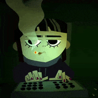 Girl Smoking GIF