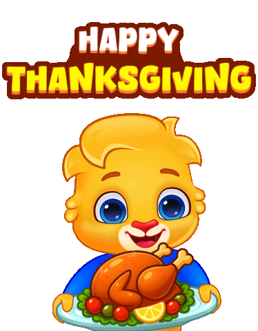 Thanks Giving Thank You Sticker by Lucas and Friends by RV AppStudios