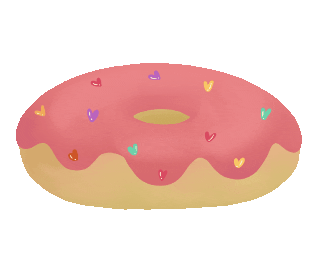 Banity giphyupload food pink donut Sticker