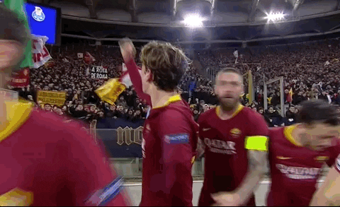 celebrating lets go GIF by AS Roma
