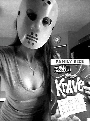 cosmickitten giphyattribution mask kill killer GIF