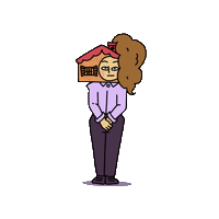 Girl House Sticker