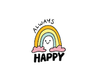Happy Rainbow Sticker