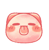 TONESHIEEE pink neko mochi bleh Sticker