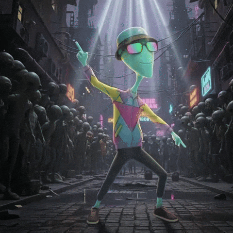 Dancing Happy Dance GIF by Lonely Aliens