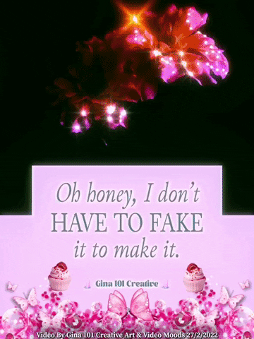 Gina101creative pink flowers sparkles cupcakes GIF