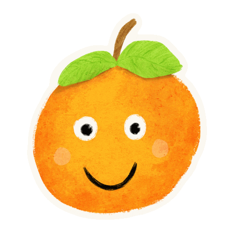 Happy Orange Sticker