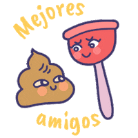 MarmotaStudio friends friendship poop bff Sticker