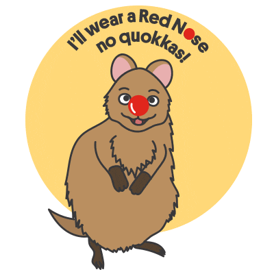 Red Nose Day Quokkas Sticker by Red Nose Australia