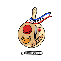 ivoadventures travel paris france trip Sticker