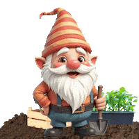 Gardening Cute Gnome Sticker