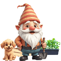Gardening Cute Gnome Sticker