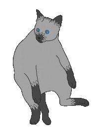 Mad Fat Cat Sticker by Jasi Gray