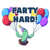 hell yeah party hard Sticker by Bare Tree Media