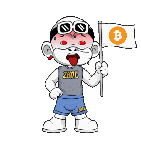 Bitcoin Sweating Sticker by Zhot