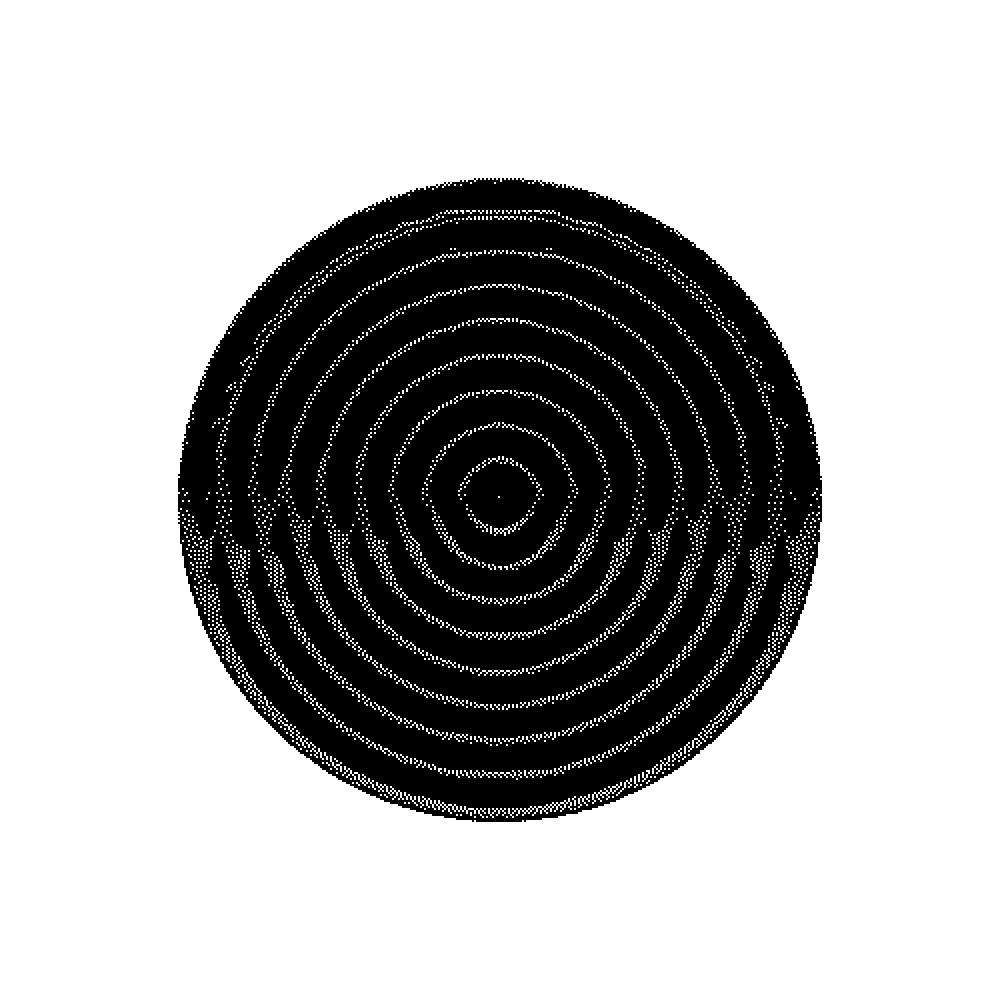 Black And White Circle Sticker by virartz