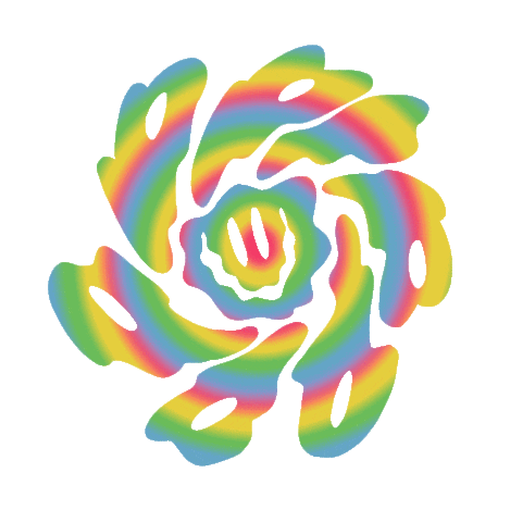flatbushzombies giphyupload rainbow trippy flower Sticker