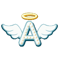 divicitacreative lettering angel letter a divicitacreative Sticker
