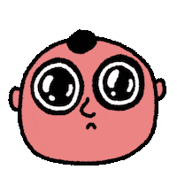 Sad Big Eyes Sticker by Darién Sánchez