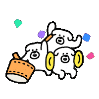 Excited Party Sticker by takadabear