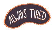 Sleepy Sleep Mask Sticker by Megan McNulty