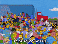 bart simpson car GIF