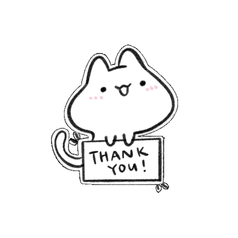 Shooley cat thank you thanks doodle Sticker