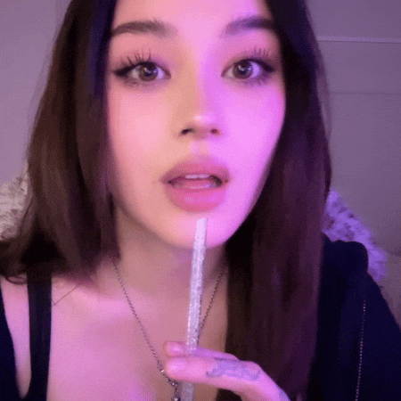 Cute Girl Drinking GIF