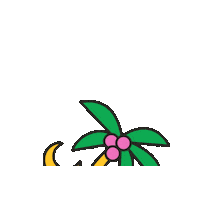 maevechocolate moon palm tree palms maeve Sticker