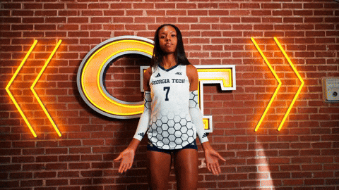 Georgia Tech Volleyball GIF by Georgia Tech Yellow Jackets