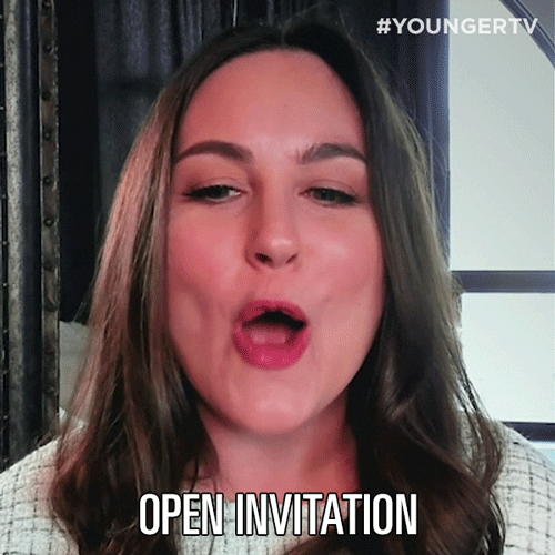 Come On Over Evite GIF by YoungerTV