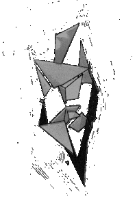 Triangles In 3D Dissolving Sticker