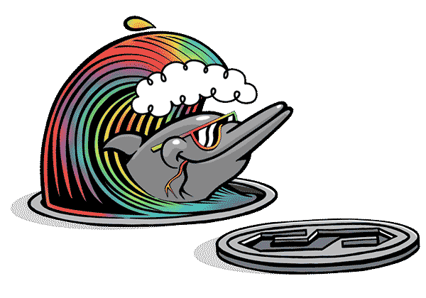 Rainbow Wave Sticker by Krinky Winky