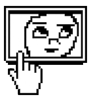 kiddtekno pixel surprise point pixel art Sticker