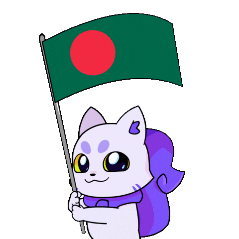 Flag Bangladesh Sticker by Lucky Kat Studios