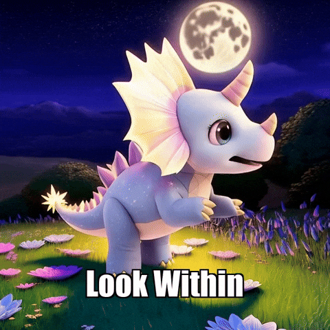 Wisdom Look Within GIF by Divineasaur